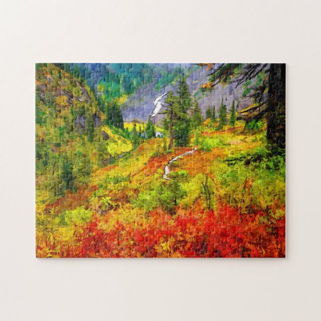 Autumn Fall Landscape Scenery Nature Jigsaw Puzzle (Horizontal)