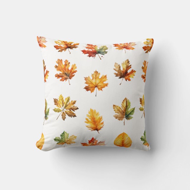  Autumn Fall Leaves Baby Shower Cushion (Front)