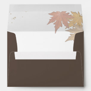 Autumn Fall Leaves Botanical Foliage Brown Envelope