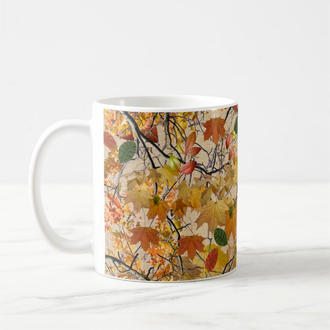 Autumn fall leaves coffee mug (Left)
