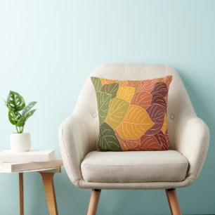 Autumn Fall Leaves Cushion
