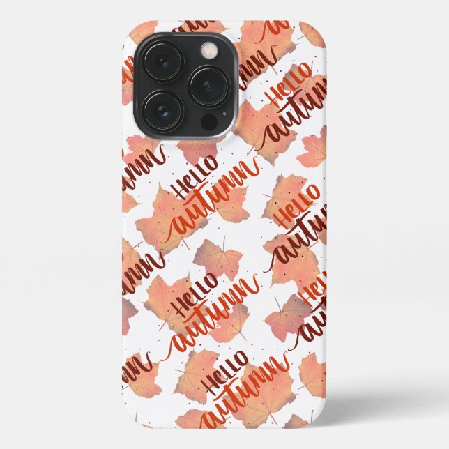 Autumn Fall leaves iPhone 13 Pro Slim Fit Case (Back)
