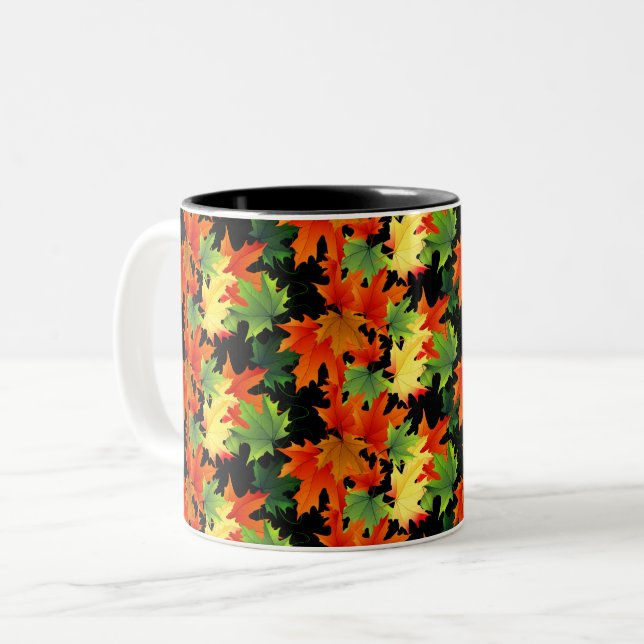 Autumn Fall Leaves Mug (Front Left)