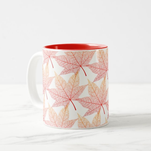 Autumn Fall Leaves Mug (Front Left)