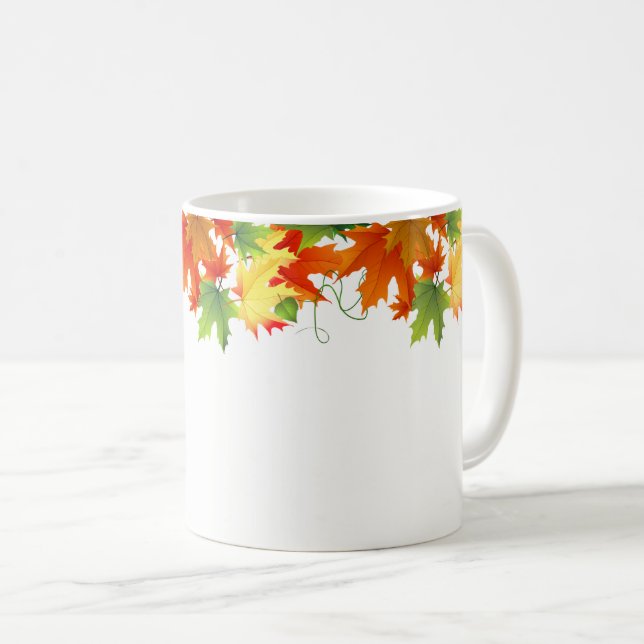 Autumn Fall Leaves Mug (Front Right)