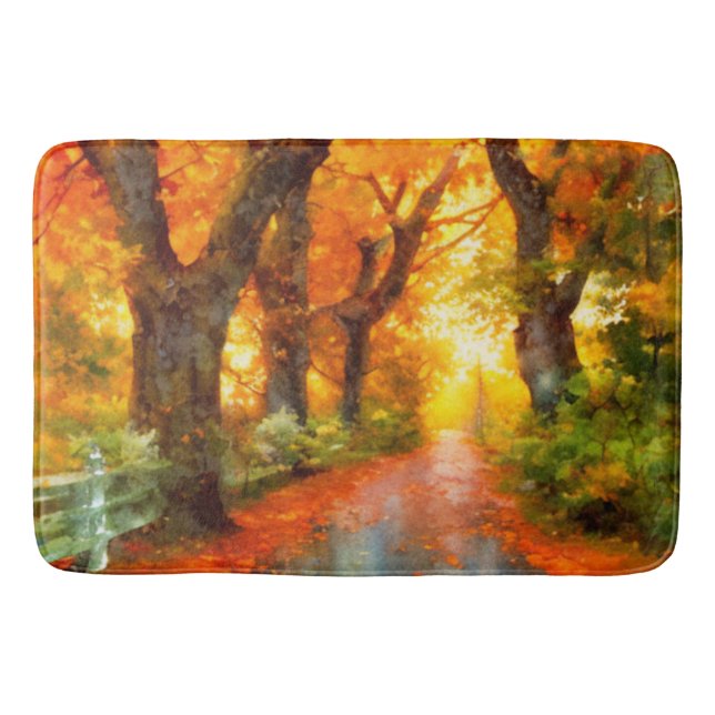 Autumn/Fall/Leaves/nature  Bath Mat (Front)