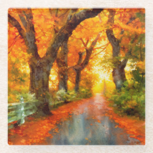 Autumn/Fall/Leaves/nature Glass Coaster