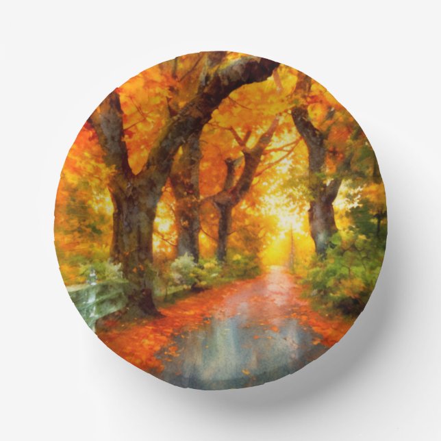 Autumn/Fall/Leaves/nature  Paper Plate (Front)