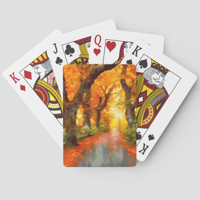 Autumn/Fall/Leaves/nature  Playing Cards (Back)