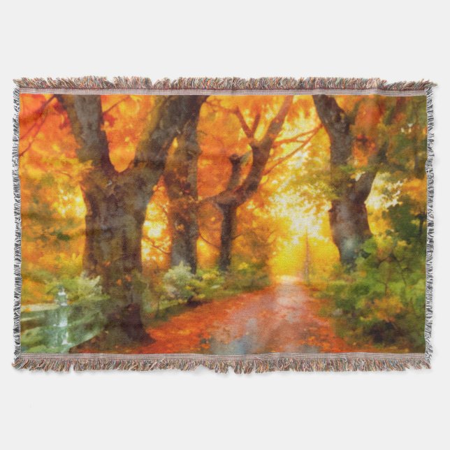 Autumn/Fall/Leaves/nature  Throw Blanket (Front)