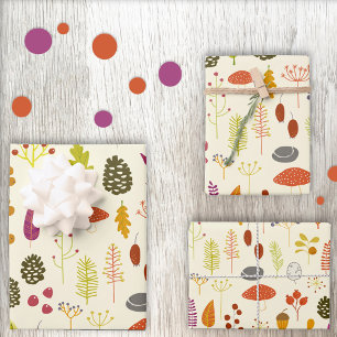 Autumn Fall Leaves Nature Wrapping Paper Sheet