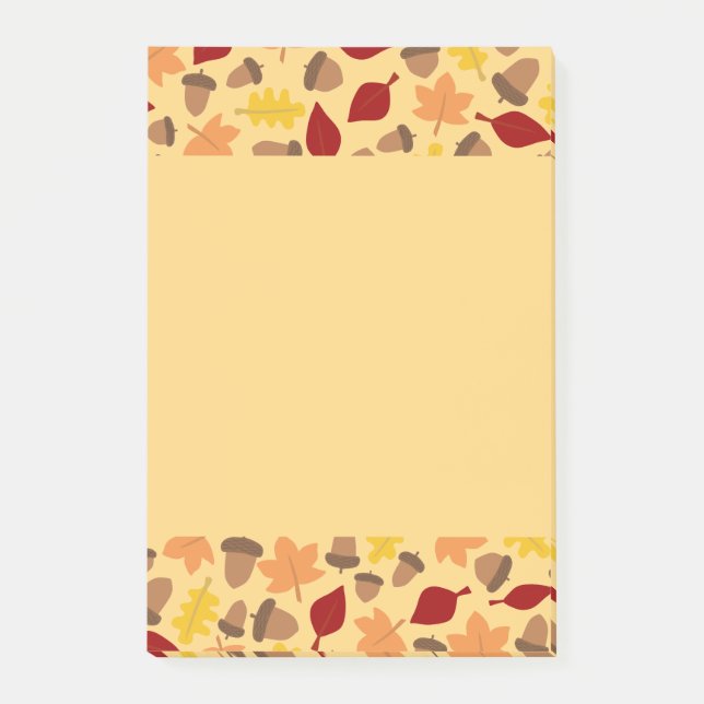 Autumn Fall Leaves Notepad (Front)