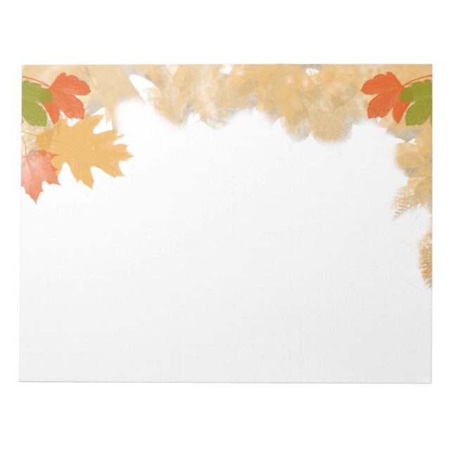 Autumn Fall Leaves Notepad (Front)