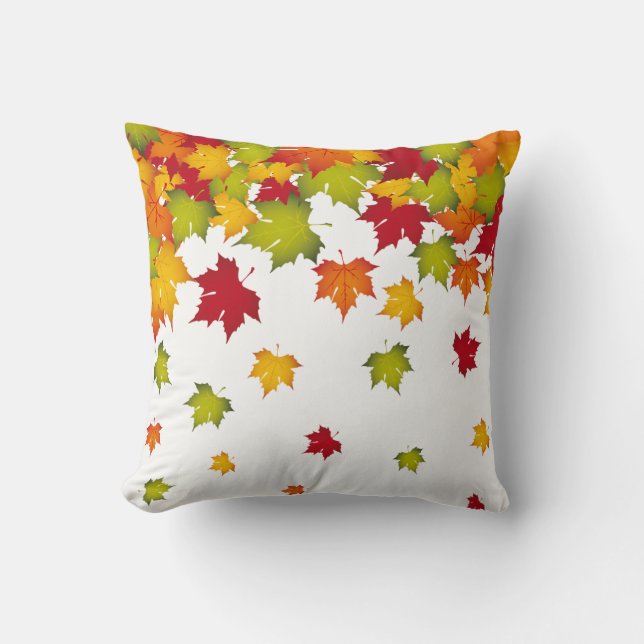 Autumn Fall Leaves Pillow (Front)