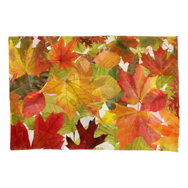 Autumn Fall Leaves Pillowcase (Front)