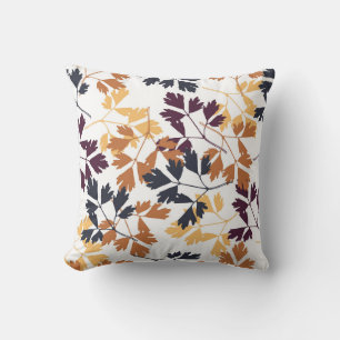 Autumn Fall Leaves Throw Pillow
