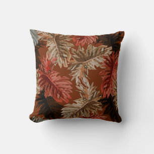 Autumn Fall Leaves Throw Pillow