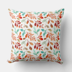 Autumn Fall Leaves Throw Pillow