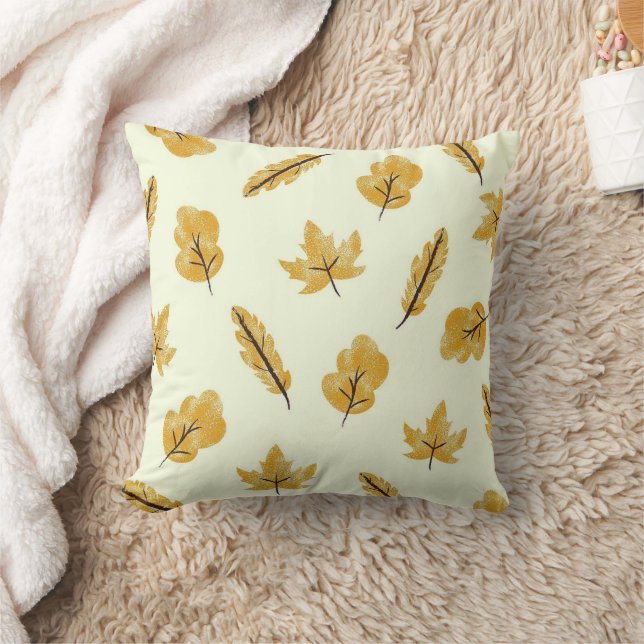 Autumn fall Maple Leaves Pattern Cushion (Blanket)