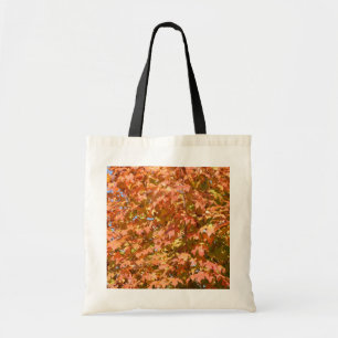 Autumn Fall Orange & Yellow Leaves Rustic Nature Tote Bag