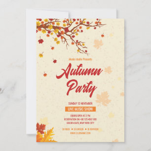 Autumn / Fall Party flyer template