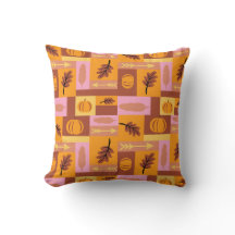 Autumn Fall Pattern Decorative Throw Pillow