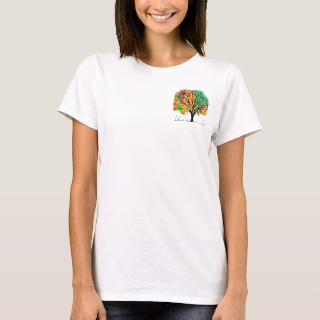 Autumn Fall Pattern Savvy Art Destiny Digital T-Shirt (Front)