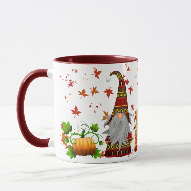 Autumn/Fall Pumpkin Gnomes Coffee Mug (Left)