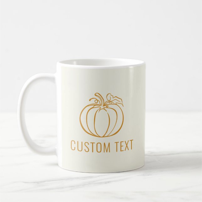 Autumn Fall Pumpkin Thanksgiving design Coffee Mug (Left)
