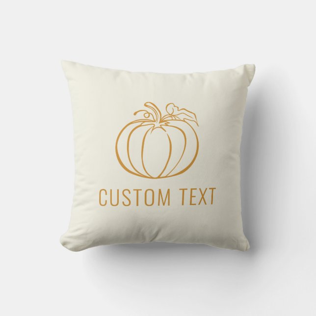 Autumn Fall Pumpkin Thanksgiving design Cushion (Front)