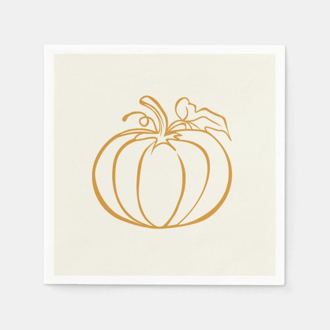 Autumn Fall Pumpkin Thanksgiving design  Napkin (Front)