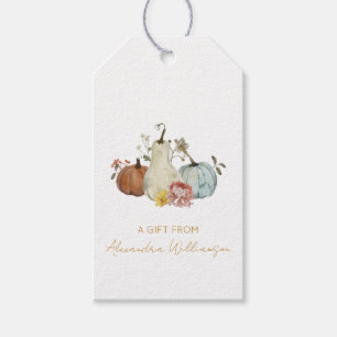 Autumn Fall Pumpkins Personalised Name A Gift From Tags