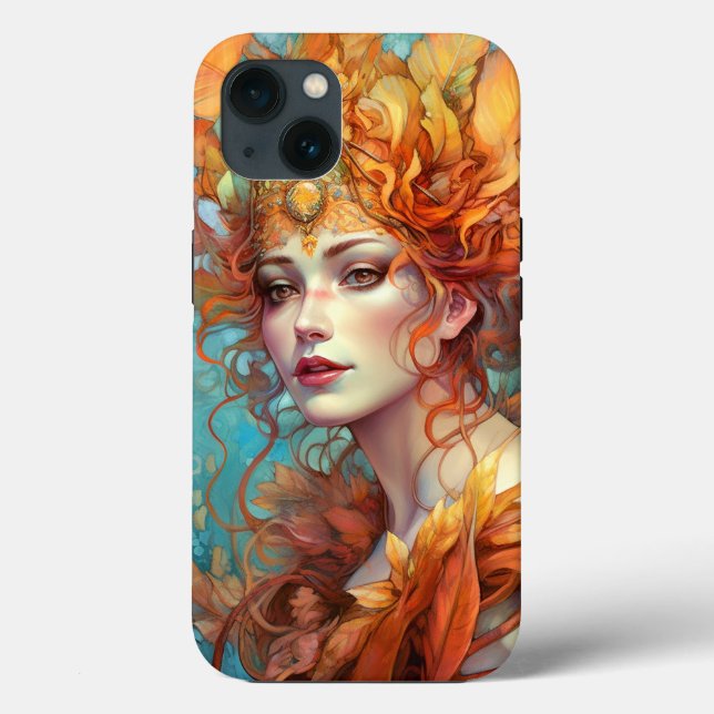 Autumn Fall Queen Goddess Fantasy Art Case-Mate iPhone Case (Back)