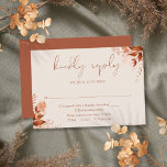 Autumn Fall Rustic Floral Elegant Wedding RSVP Card<br><div class="desc">This elegant rustic floral autumn fall wedding rsvp card can be personalised with your information in chic typography. Designed by Thisisnotme©</div>