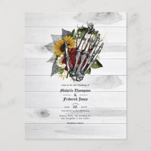 Autumn Fall Rustic Floral Gothic Wedding Flyer