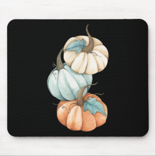 Autumn Fall Season Cute Coloured Pastel Pumpkin Mouse Pad