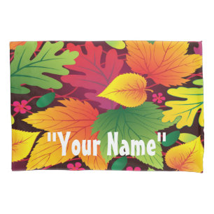 Autumn Fall Season Leaves Bedroom Pillowcase