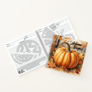 Autumn Fall Season Pumpkin Theme Recipe Book