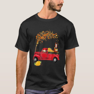 Autumn Fall Season Red Truck Horse Thanksgiving Da T-Shirt