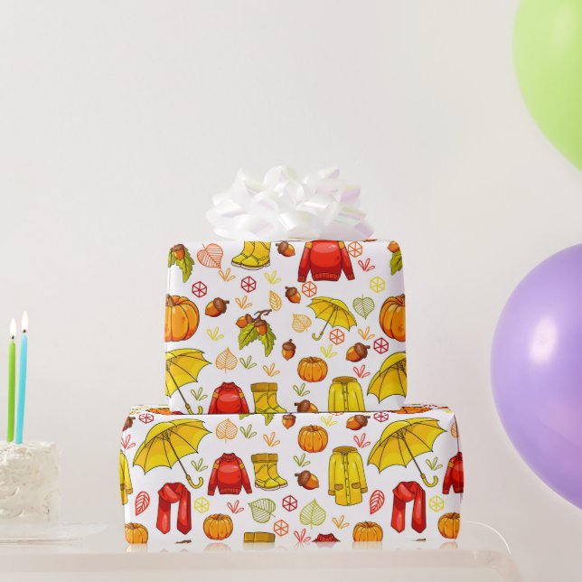 Autumn Fall Season Wrapping Paper (Party Gifts)