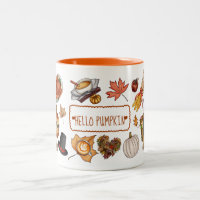 Autumn Fall Seasonal Thanksgiving Hello Pumpkin