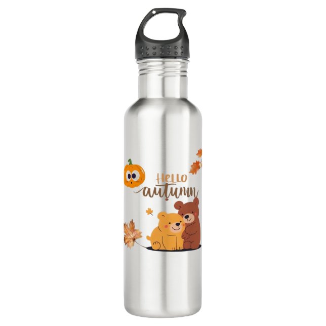 Autumn Fall Shirt, Thanksgiving Shirt, Fall Pumpki 710 Ml Water Bottle (Front)