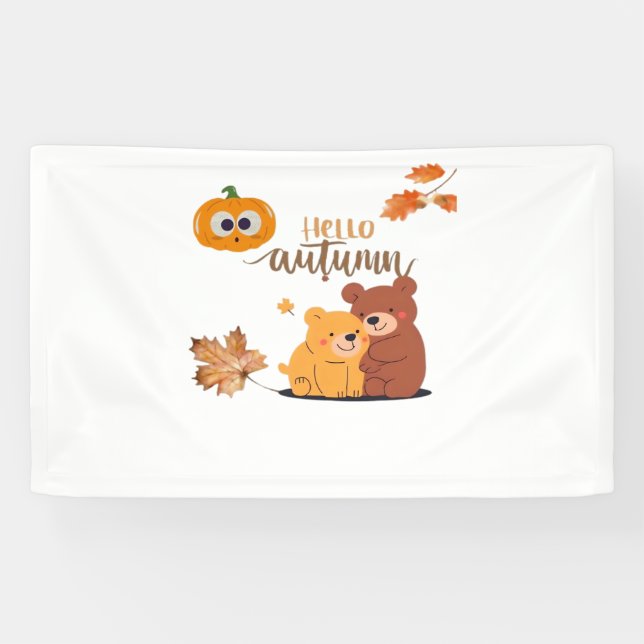 Autumn Fall Shirt, Thanksgiving Shirt, Fall Pumpki Banner (Horizontal)