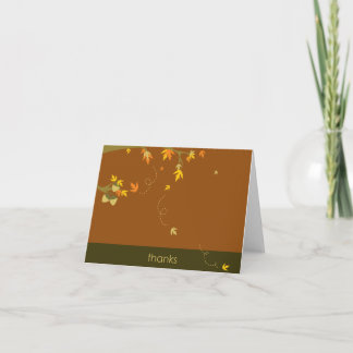 AUTUMN Fall Thank you note any occasion Card