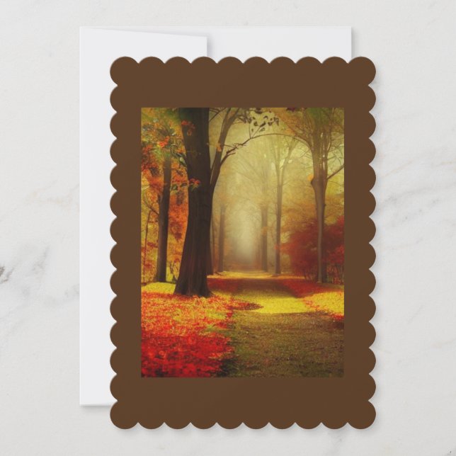 Autumn, fall, thanksgiving, card (Front)
