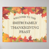 Autumn / Fall / Thanksgiving Family Feast Poster