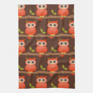 Autumn/Fall Thanksgiving Owl Tea Towel