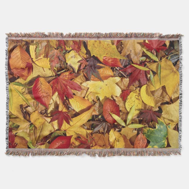 Autumn fall throw blanket (Front)