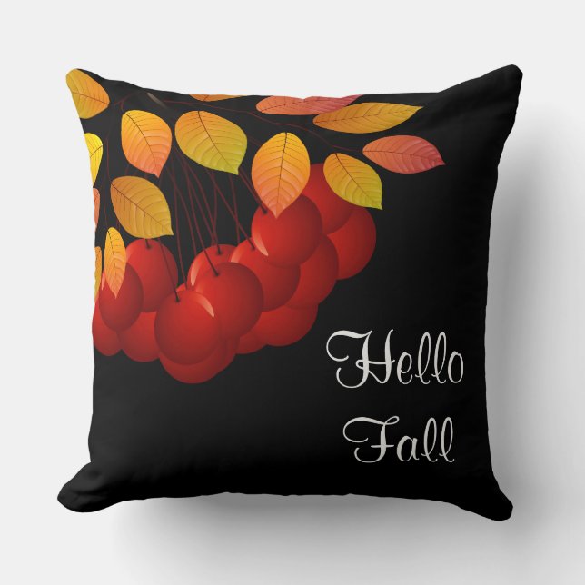 Autumn Fall Throw Pillow (Front)