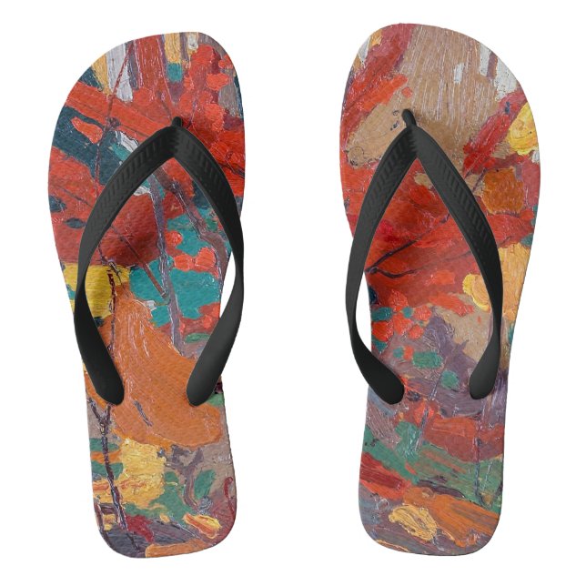 Autumn Fall | Tom Thomson | Photo Print Thongs (Footbed)